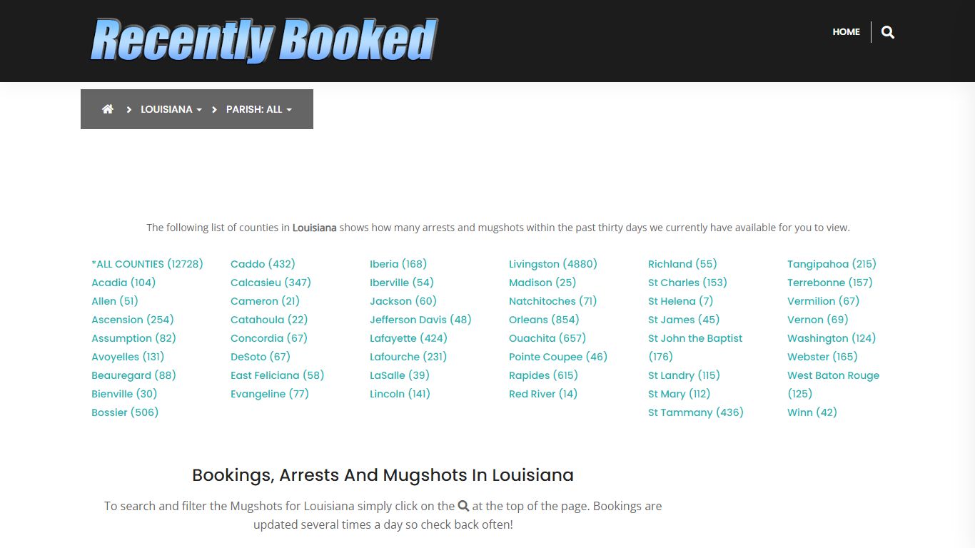 Bookings, Arrests and Mugshots in Pointe Coupee Parish, Louisiana